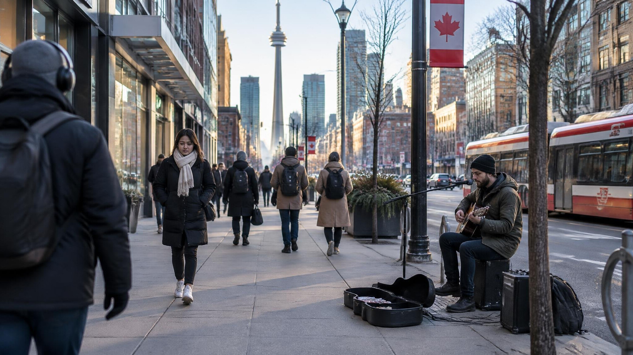 toronto sidewalk morning